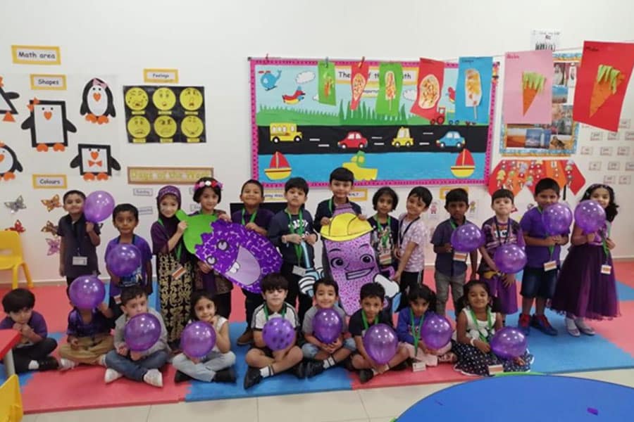 City School KG Students Celebrated Purple Day.